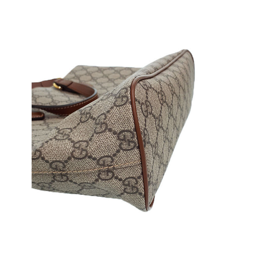 Gucci monogram Supreme 2way Bag Tote brown canvas GG GG signature - Picture 8 of 9